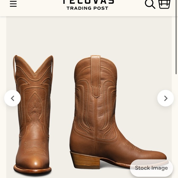 Tecovas Brown Leather Cowboy Boots Timeless Western Style - Picture 2 of 5